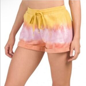 Young Fabulous And Broke, Orange Tie-Dye Shorts, Size S.